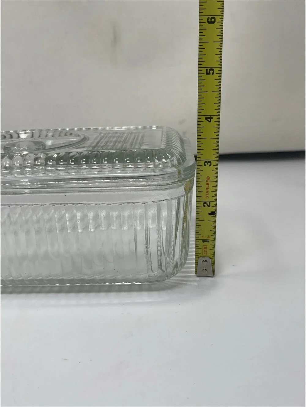 Vintage Refrigerator Storage Dish Box Lid Anchor Hocking Mid Century Modern Deco